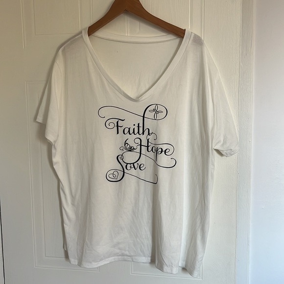 NWOT 3xL Faith hope and love tee - Picture 2 of 3